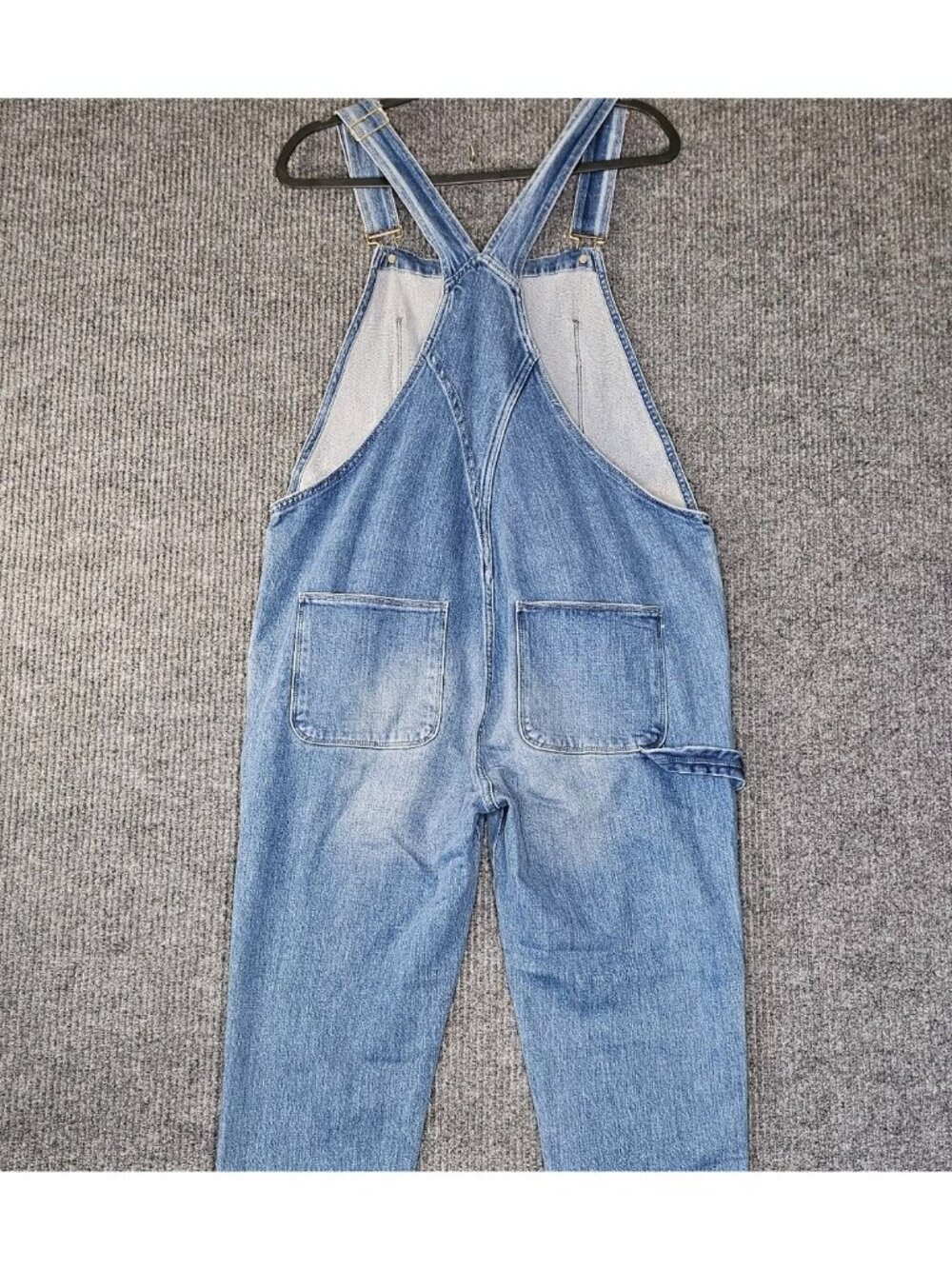 FRAME Denim Le Garcon Overalls sz Large L jeans crop boyfriend - Picture 4 of 7